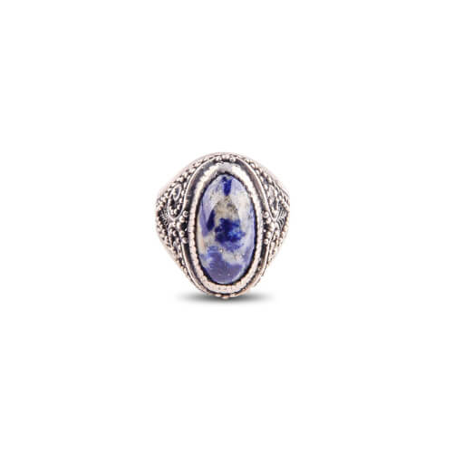 Изображение «Женский перстень из серебра с лазуритом»