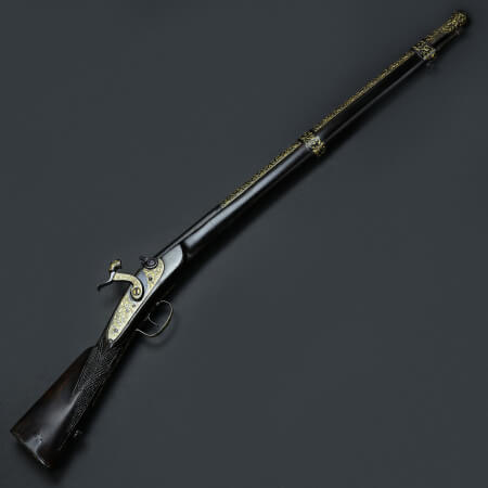 Изображение «Коллекционное короткоствольное ружье с антикварным стволом»