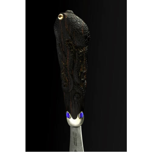 Изображение «Авторский нож Осьминог на подставке»