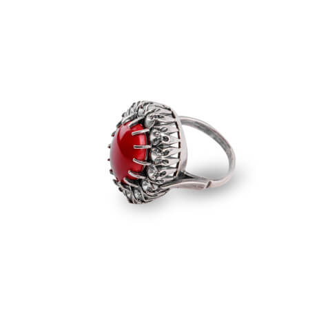 Изображение «Женское кольцо с кораллом»
