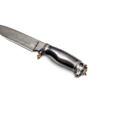 Изображение «Нож Бык дамасская сталь»
