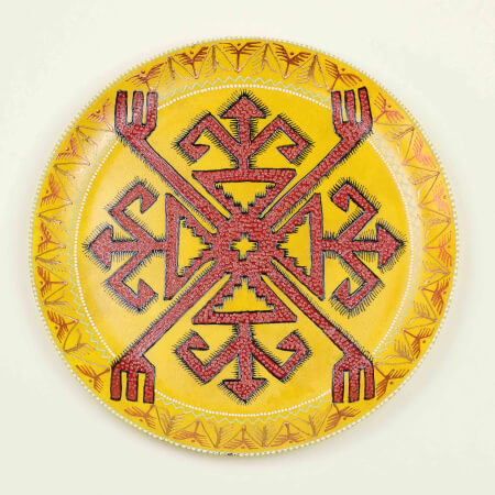 Изображение «Тарелка настенная Кайтагская вышивка средняя 2»