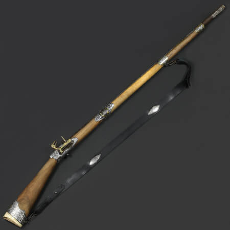 Изображение «Коллекционное ружье с антикварным кавказским восьмигранным стволом»