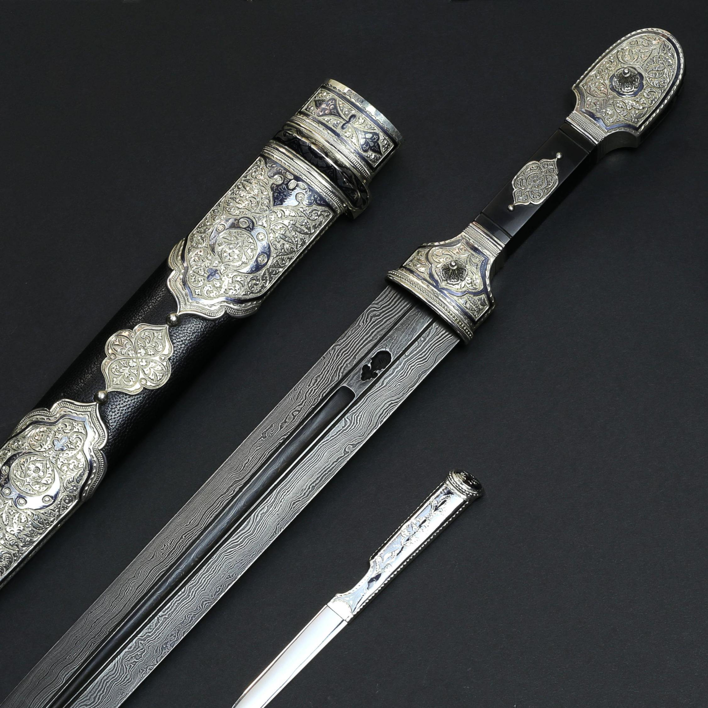 кубачинский кинжал. кубачинские кинжалы. кубачинский кинжал. кубачинский кинжал. подкинжальный ножичек.