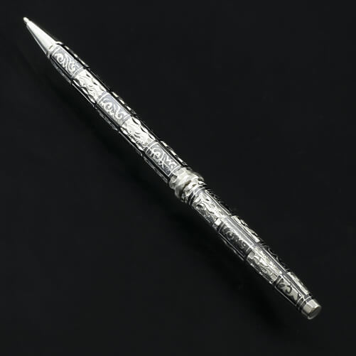 Изображение «Серебряная ручка Кубачи с чернью 3»
