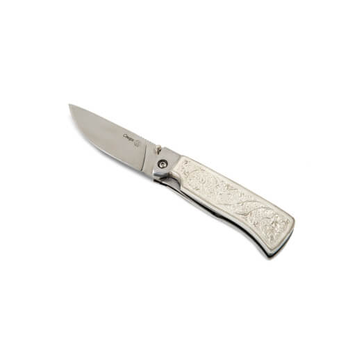 Изображение «Складной нож "Стерх" сталь Х12МФ с серебром»