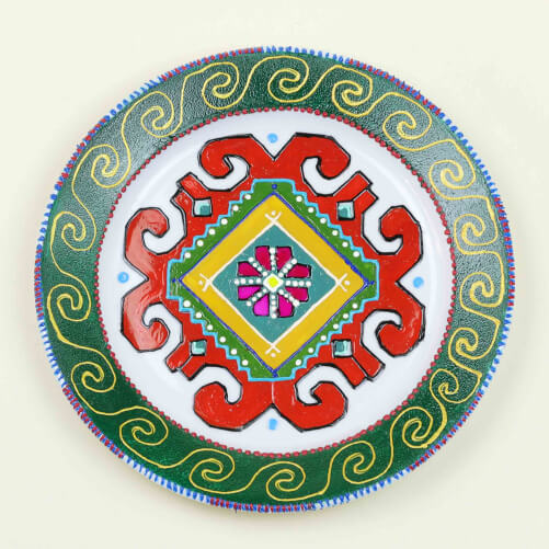 Изображение «Тарелка настенная Кайтагская вышивка малая»
