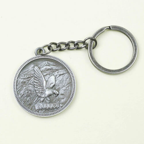 Изображение Брелок монета Кавказ серебро