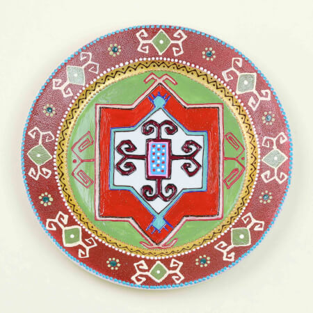 Изображение «Тарелка настенная Кайтагская вышивка малая 3»