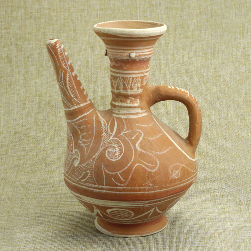 Изображение «Кувшин глиняный Балхар с носиком малый»
