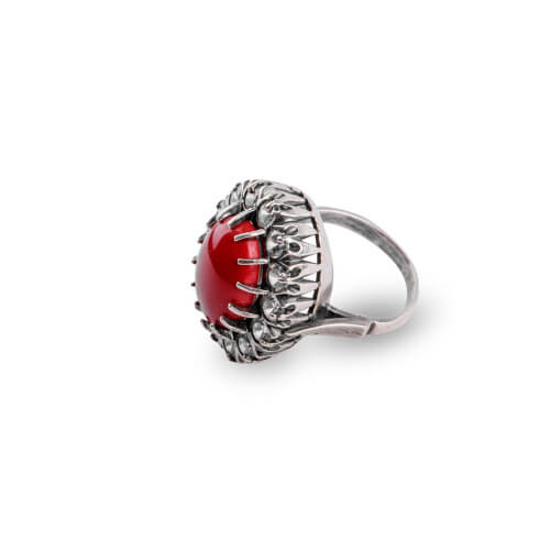 Изображение «Женское кольцо с кораллом»