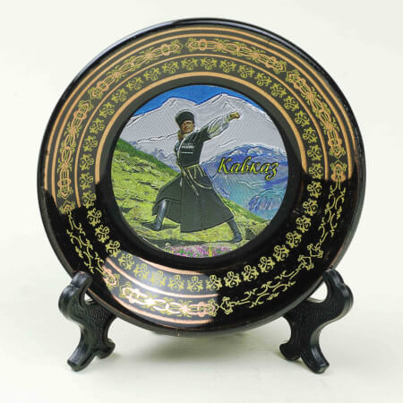 Изображение «Магнит тарелка Кавказ лезгинка»
