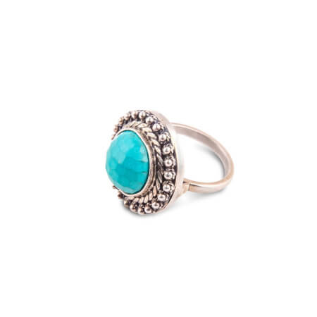 Изображение «Женское серебряное кольцо с бирюзой»