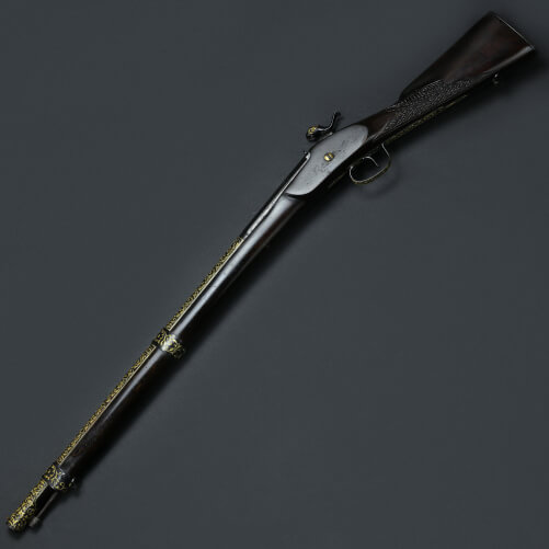 Изображение «Коллекционное короткоствольное ружье с антикварным стволом»