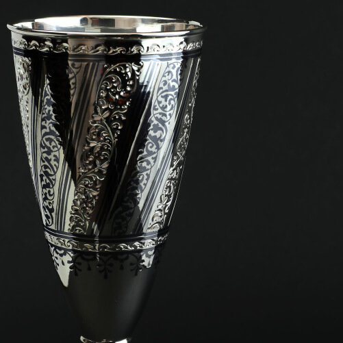 Изображение «Набор серебряных бокалов Кубачи с чернью»