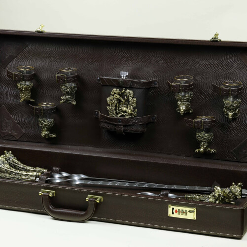 Изображение Подарочный набор для шашлыков Охота в кейсе