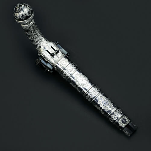 Изображение «Коллекционный мушкет с двойным стволом и серебром Кубачи»