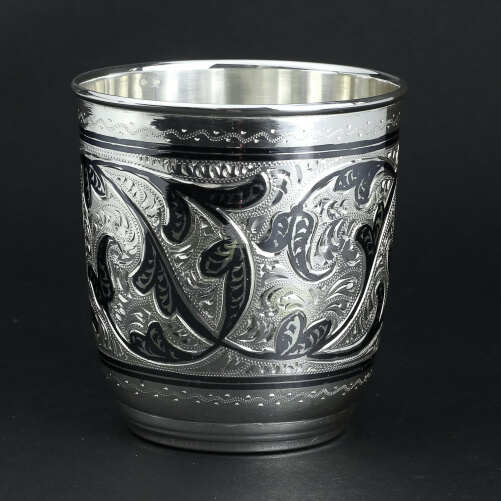 Изображение Набор из 2 серебряных стаканов Кубачи орнамент