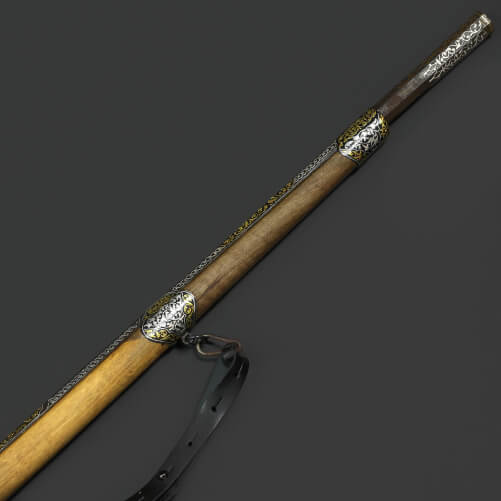 Изображение Коллекционное ружье с антикварным кавказским восьмигранным стволом
